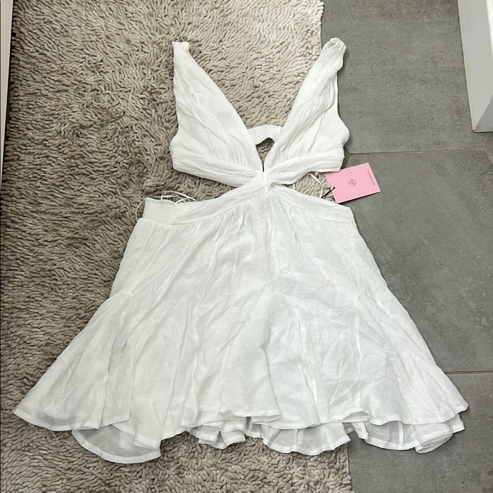 Never worn Elegant White Halter Dress